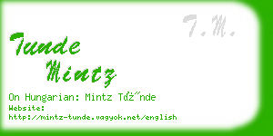 tunde mintz business card